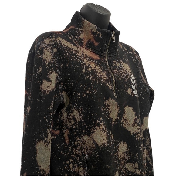 Victoria’s Secret PINK Custom Bleached Quarter Zip Pullover w/ Striped Hem - Picture 2 of 6